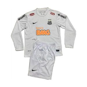 santos fc barn retro drakt sett langermet hjemme 2011-2012