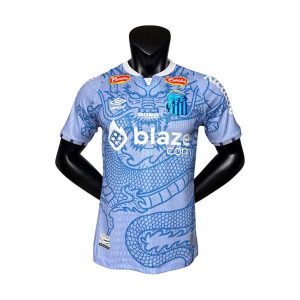 santos fc drakt spesialutgave spillerversjon bla hvit dragon 2025-2026