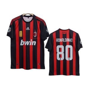 ac milan retro ronaldinho 80 drakt hjemme 2008-2009