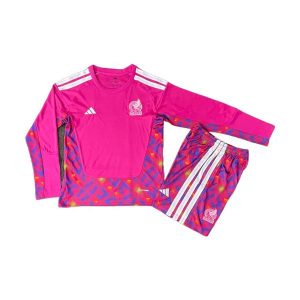 mexico barn langermet drakt sett keeper rosa lilla 2026-2027