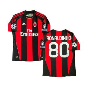 ac milan retro ronaldinho 80 drakt hjemme 2010-2011