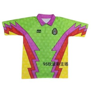 mexico retro keeper drakt gronn rosa rod gul 1995