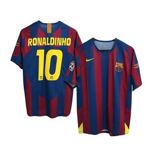 barcelona retro ronaldinho 10 drakt hjemme 2004-2005