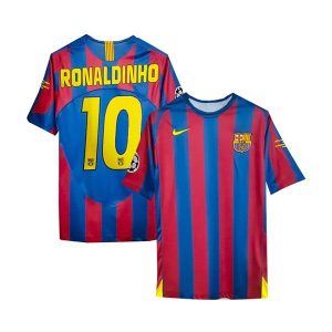 barcelona retro ronaldinho 10 drakt hjemme 2005-2006
