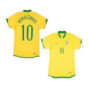 brasil retro ronaldinho 10 drakt hjemme 2006
