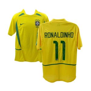 brasil retro ronaldinho 11 drakt hjemme 2002