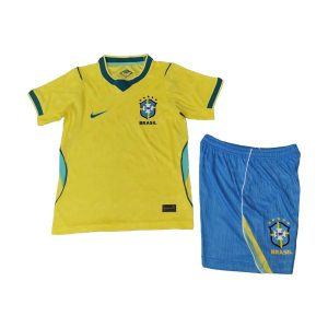 brasil barn drakt sett hjemme spillerversjon 2026-2027