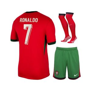 portugal barn sett ronaldo 7 drakt hjemme 2024-2025