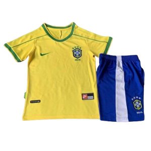brasil barn retro drakt hjemme 1998
