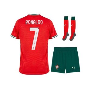 portugal barn sett ronaldo 7 drakt hjemme 2025-2026