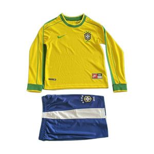 brasil barn retro drakt sett langermet hjemme 1998