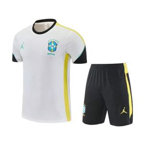 brasil barn trenings drakt sett hvit 2026-2027