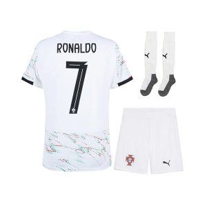portugal barn sett ronaldo 7 drakt borte 2025-2026