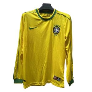 brasil retro langermet drakt hjemme 1998