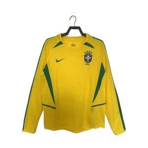 brasil retro langermet drakt hjemme 2002