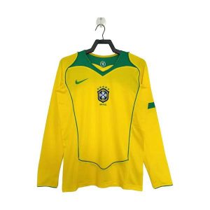 brasil retro langermet drakt hjemme 2004