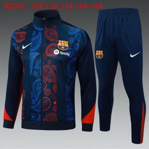 barcelona jakke barn mork bla rod 2024-2025