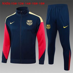 barcelona jakke barn mork bla gul rod 2024-2025