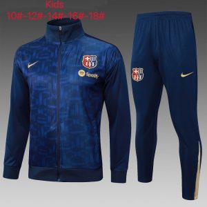 barcelona jakke barn mork bla 2024-2025