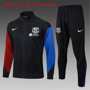barcelona jakke barn rod svart bla 2024-2025