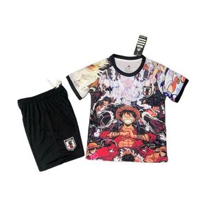 japan barn spesialutgave drakt sett hvit svart rod luffy 2025-2026