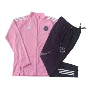 inter miami jakke barn rosa hvit 3 stripete 2025-2026