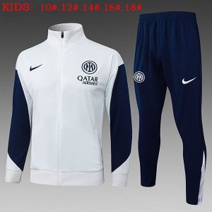 inter milan jakke barn hvit mork bla 2025-2026