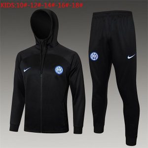 inter milan jakke hettegenser barn svart 2024-2025