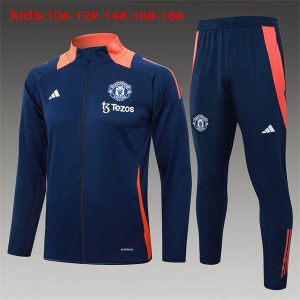 manchester united jakke barn mork bla oransje 2024-2025