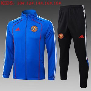 manchester united jakke barn mork bla rod 2025-2026