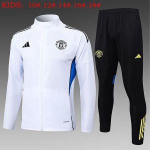 manchester united jakke barn hvit mork bla 2025-2026