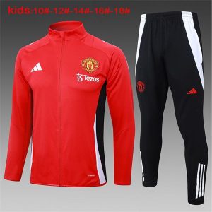 manchester united jakke barn rod svart 2024-2025