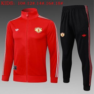 manchester united jakke barn rod 2025-2026