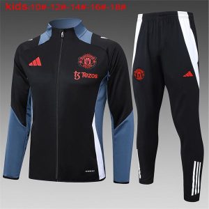 manchester united jakke barn svart mork bla 2024-2025