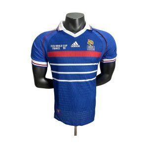 frankrike retro drakt hjemme spillerversjon 1998-1999