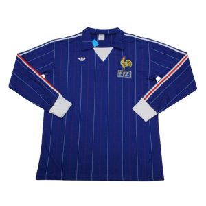 frankrike retro langermet drakt hjemme 1980-1984