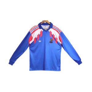 frankrike retro langermet drakt hjemme 1990-1992
