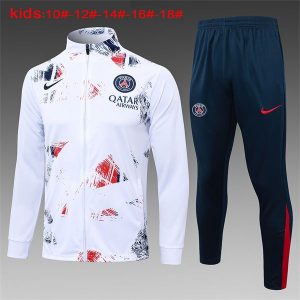 psg jakke barn hvit bla rod 2024-2025