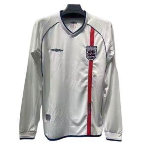 england retro langermet drakt hjemme 2001-2003
