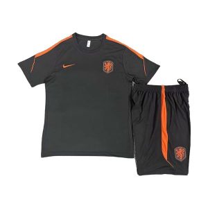 netherlands drakt trenings sett svart oransje 2026-2027