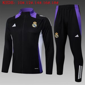 real madrid jakke barn svart lilla 2024-2025