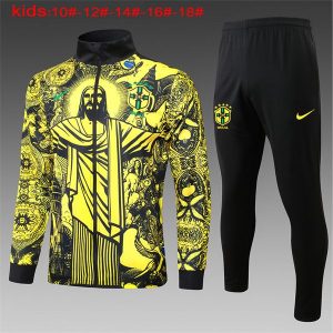 brasil jakke barn jesus gul svart 2024-2025