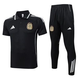 trenings argentina svart 2025-2026 polo sett