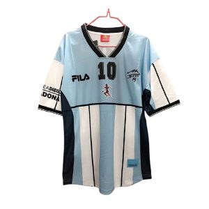 argentina retro spesialutgave Maradona drakt bla hvit 2001