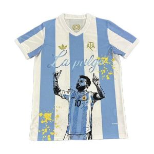 argentina drakt spesialutgave messi 10 bla hvit 2025-2026