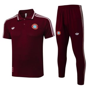 trenings bayern munchen mork rod 2025-2026 polo sett