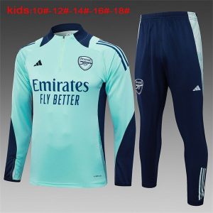 arsenal treningsdress barn glidelas gronn mork bla 2024-2025
