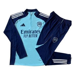 arsenal barn lys bla mork bla hvit 3 stripete 2025-2026 treningsdress
