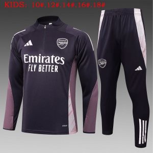arsenal barn mork lilla 2024-2025 treningsdress