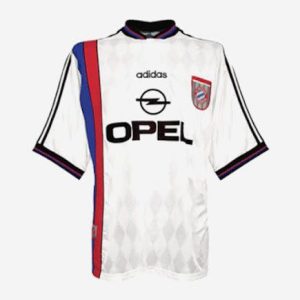 bayern munchen retro opel drakt borte 1995-1996